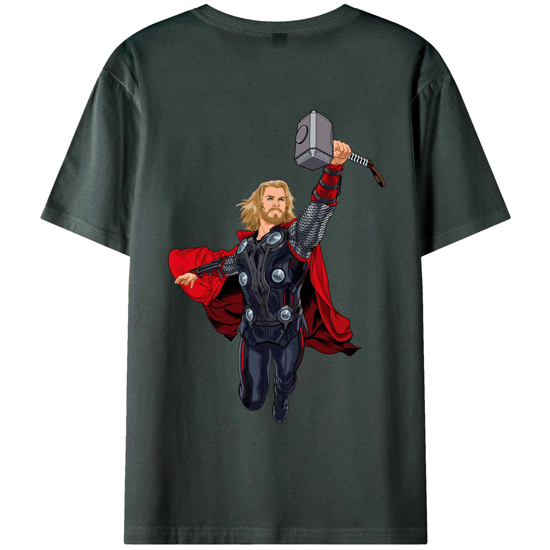 （画像用） アベンジャーズ The Avengers 綿100％ メンズ半袖Tシャツ（バックプリント） 通気性